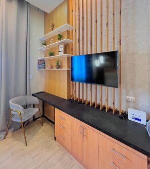 Shared Dormitory, 1 Bedroom, Accessible, Smoking | Living room | Books - Room-simple, Modern & Cozy Condo in Lafa (Iloilo)