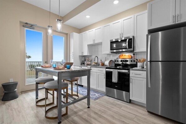 Microwave, oven, stovetop, dishwasher