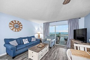 TV, DVD player, books, video library - Plantation 6407-Beachfront Condo w/Heated Pool! (Gulf Shores)