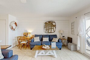 TV - Seacrest 803 - Coastal Charm | 1BR w/ Gulf & Lagoon Views + Pool Beach Front (Gulf Shores)