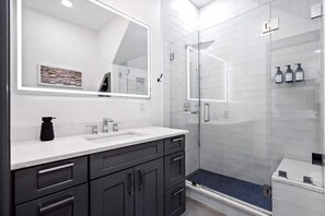 Shower, hair dryer