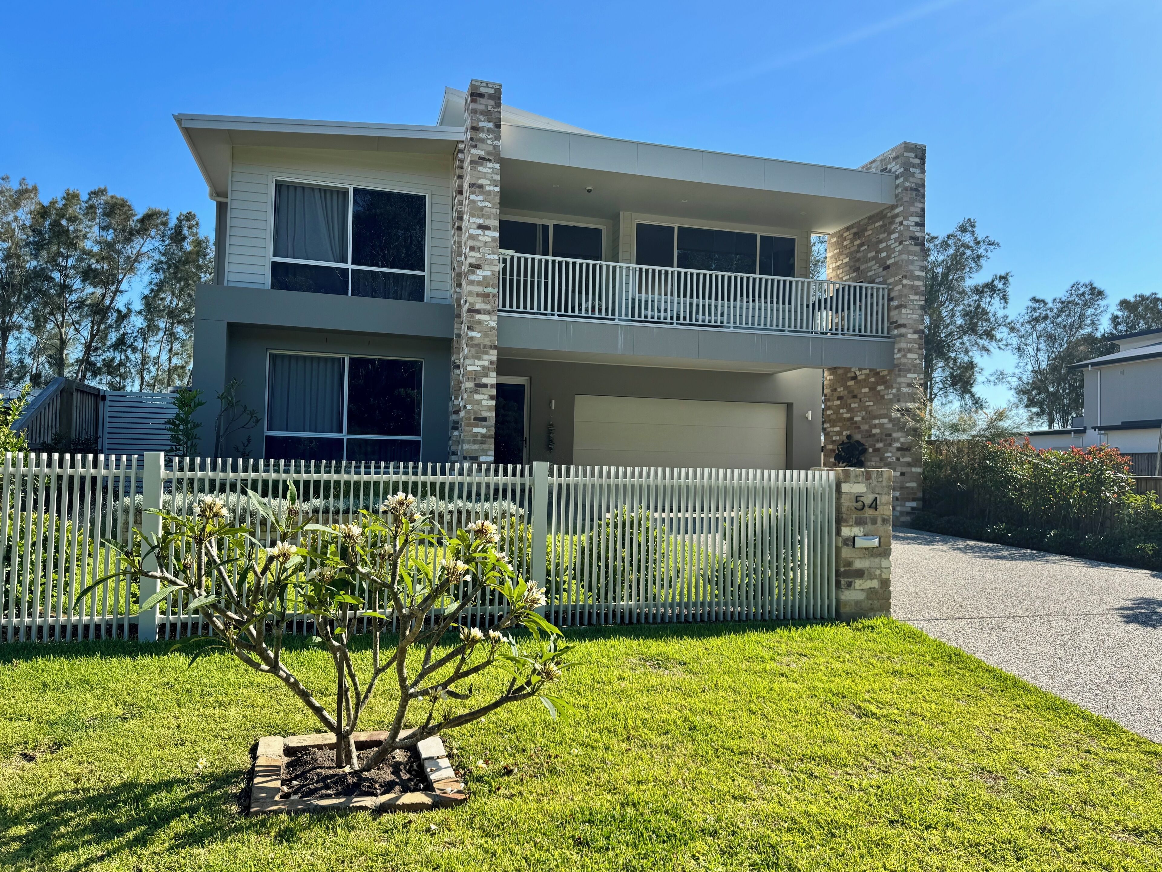 Street view of Drift - a stunning new coastal home in a very quiet secluded area