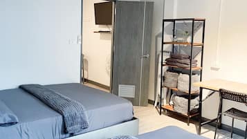 Blackout drapes, iron/ironing board, free WiFi