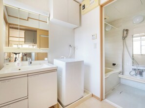 Hair dryer, towels