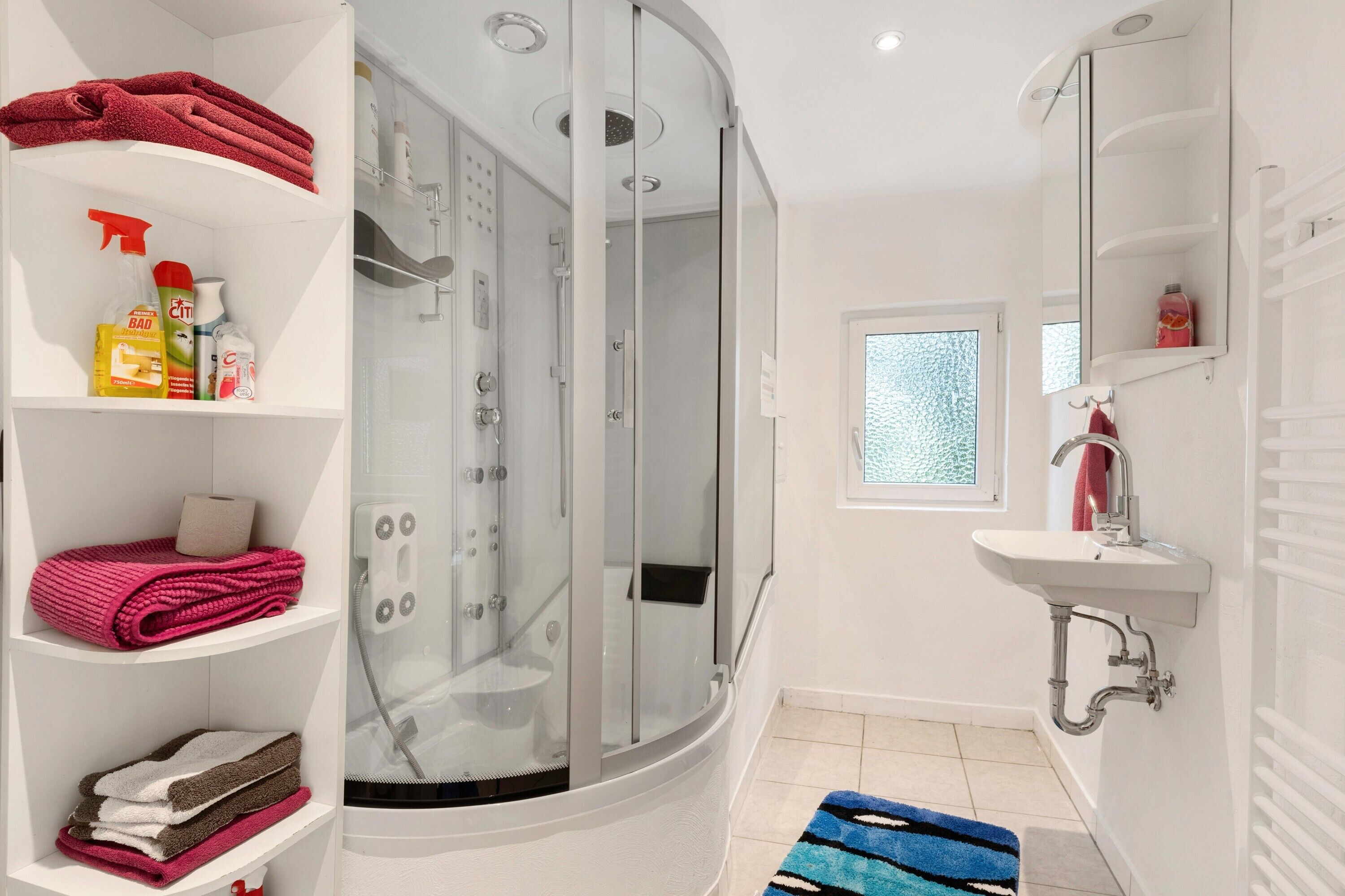 Shower, hair dryer