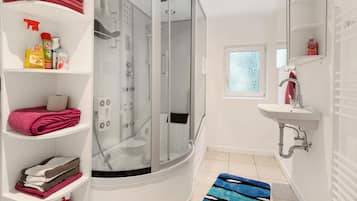 Shower, hair dryer