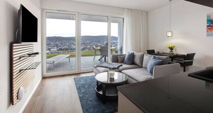 Ferienwohnung 'Panoramablick' mit Bergblick, privater Terrasse und Wi-Fi