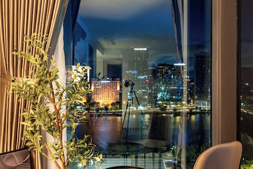 Executive Apartment, 3 Bedrooms, Balcony, City View | Minibar, desk, laptop workspace, iron/ironing board