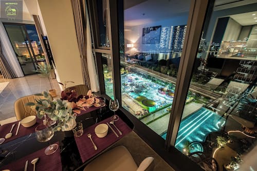 Executive Apartment, 3 Bedrooms, Balcony, City View | Minibar, desk, laptop workspace, iron/ironing board