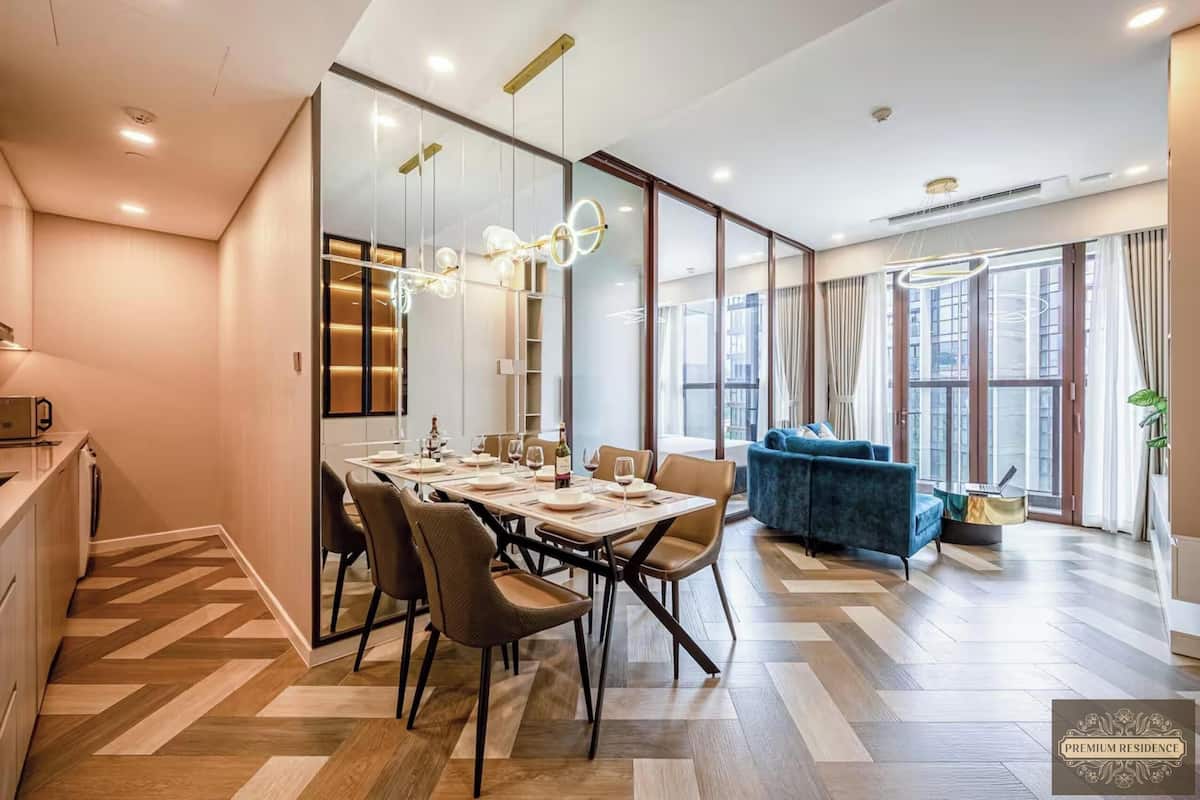 Panoramic Apartment, 1 Bedroom, Balcony, City View | 1 bedroom, minibar, desk, laptop workspace
