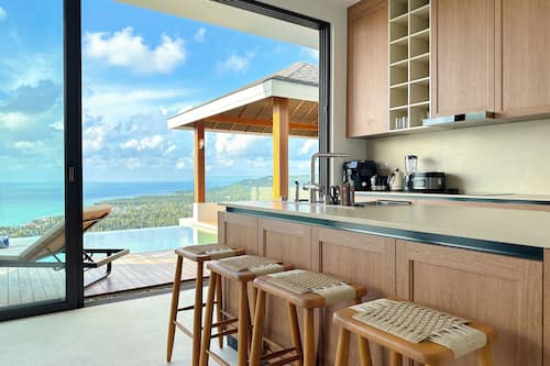 Three-Bedroom Anzhu Pool Villa and Private Pavilion | Premium bedding, free minibar, free WiFi, bed sheets