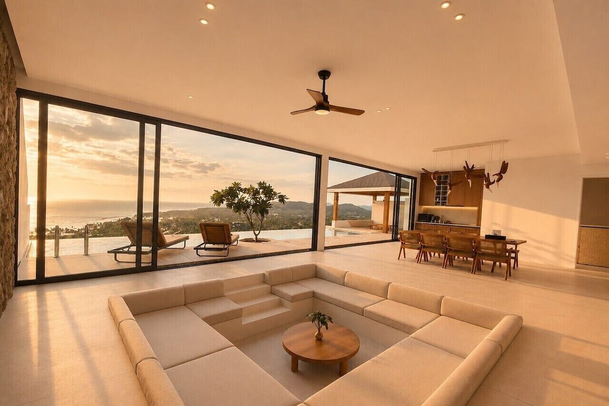 Three-Bedroom Anzhu Pool Villa and Private Pavilion | Aire de séjour