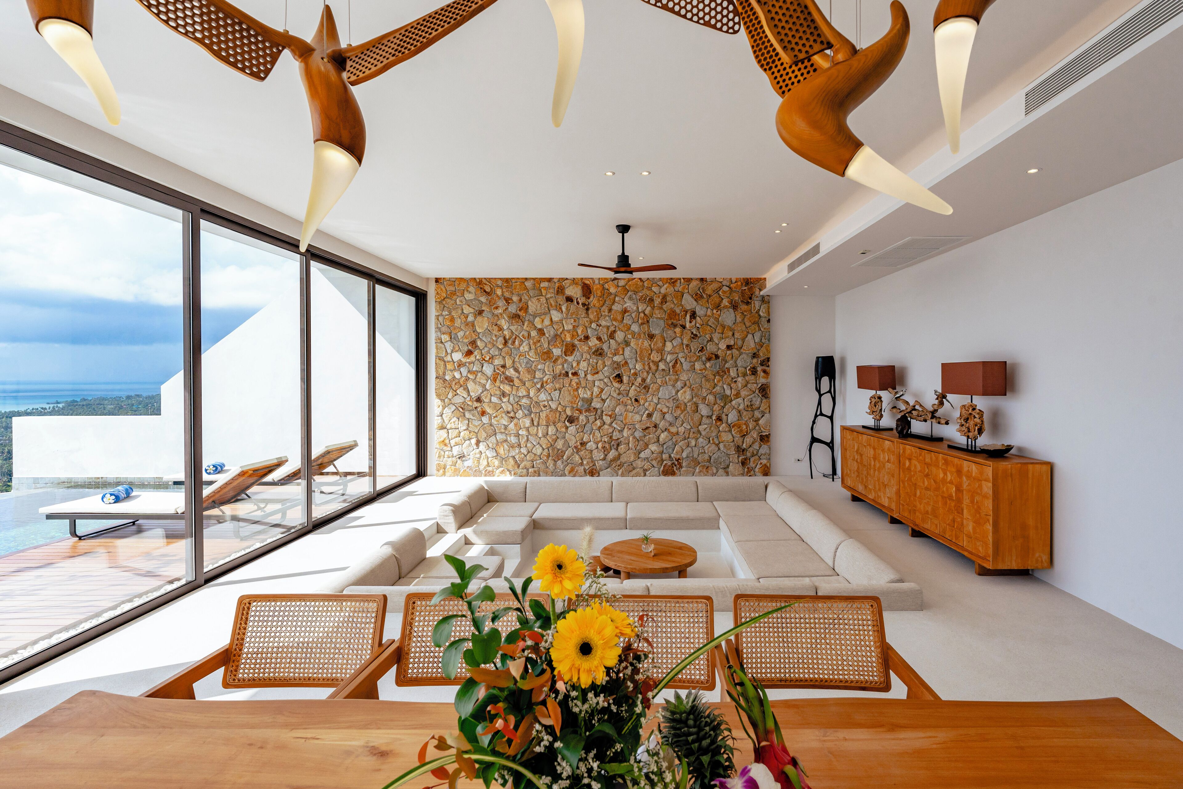Three-Bedroom Anzhu Pool Villa with Bathtub | 高級寢具、免費迷你吧、免費無線上網、床單