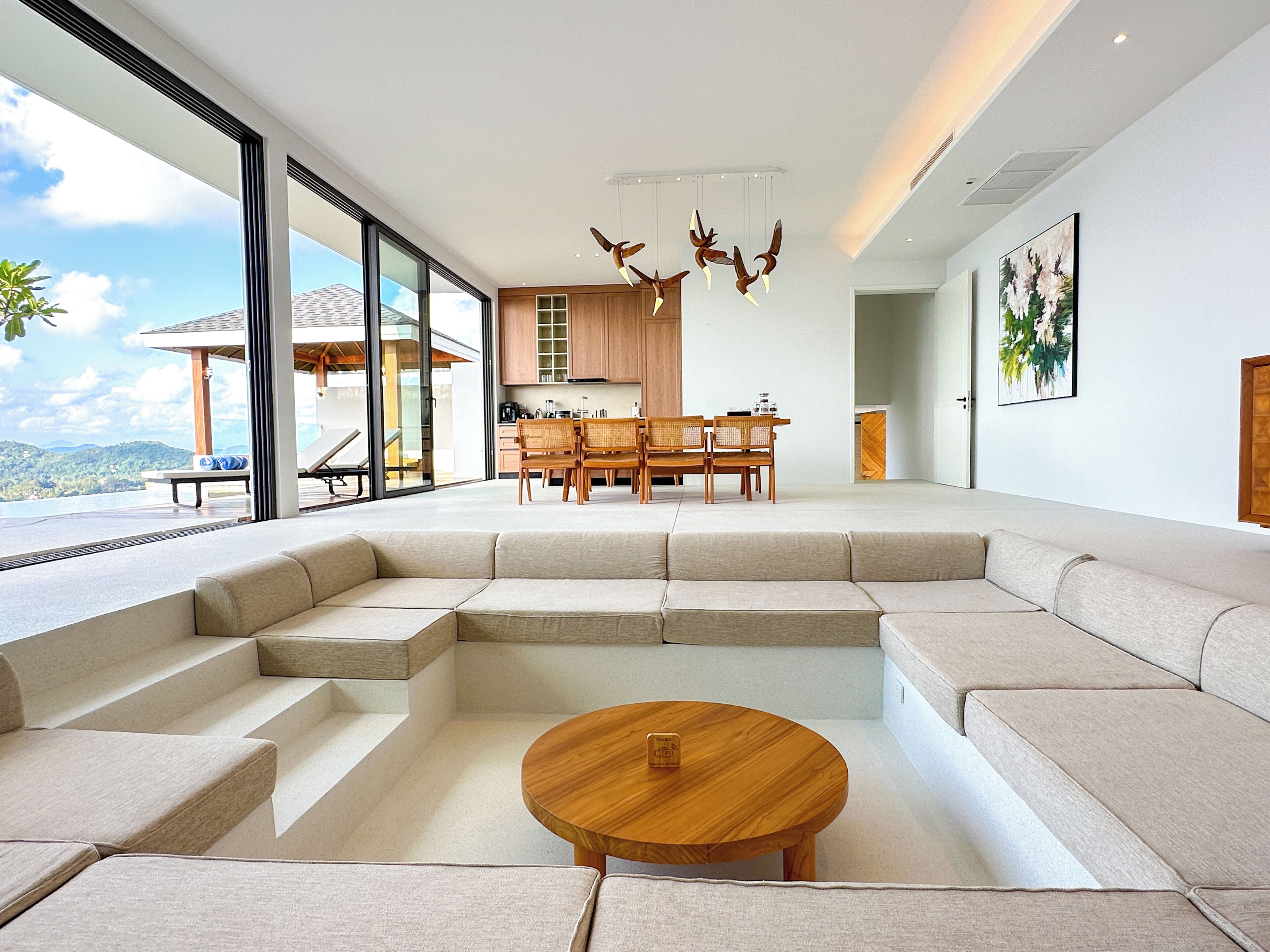 Three-Bedroom Anzhu Pool Villa and Private Pavilion | Premium bedding, free minibar, free WiFi, bed sheets