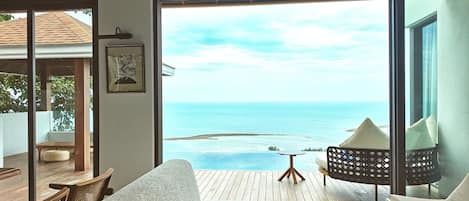 Two-Bedroom Anzhu Pool Villa | Living room
