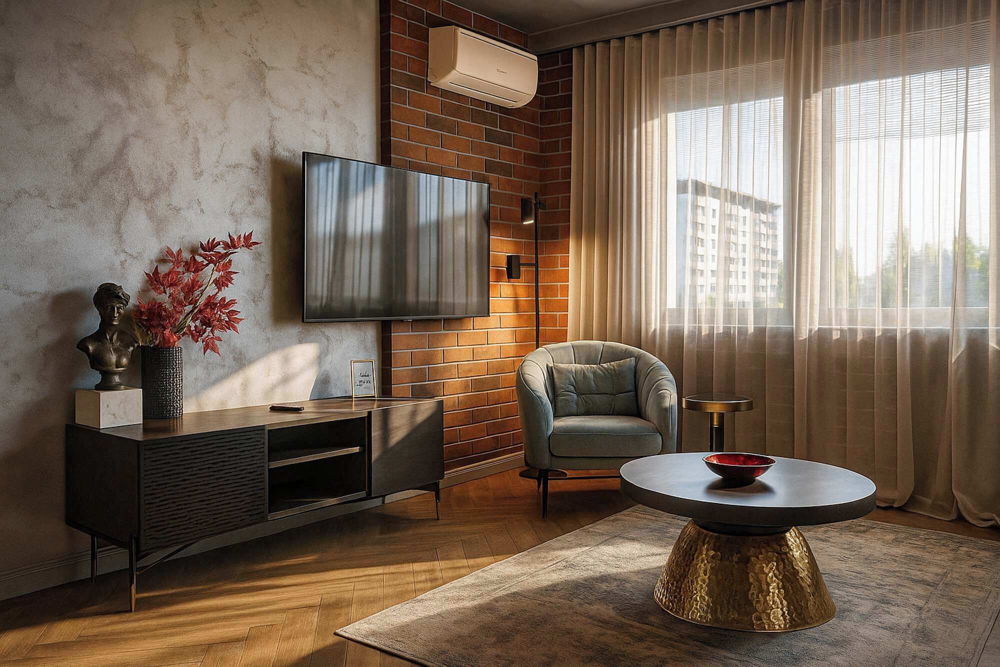 Televisie en een kantoor