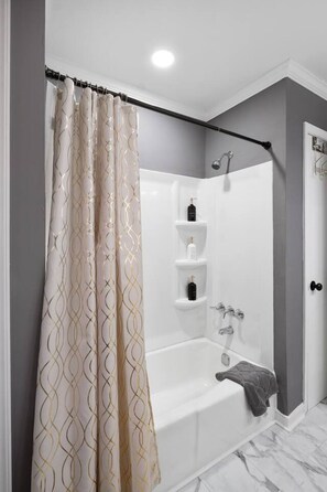 Hair dryer, towels