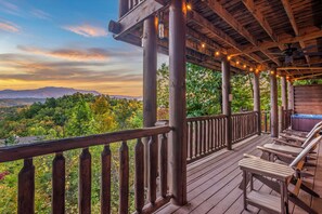 Terrace/patio - 56-Guests | Views, Hot Tubs, Game Room, Theater, Kitchen | Near Pigeon Forge (Sevierville)