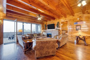 TV connectée, cheminée, baby-foot