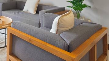 Apartment, 2 Bedrooms, City View | Living area | Flat-screen TV