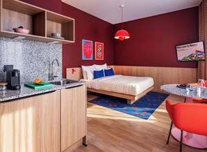 Comfort-studiolejlighed | 1 soveværelse, premium-sengetøj, pengeskab på værelset