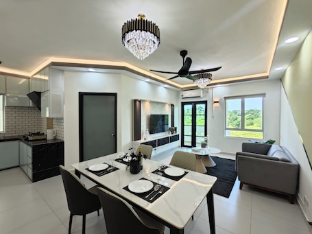 Apartment, Balcony, City View | Living area | TV