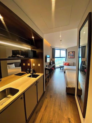 Deluxe Quadruple Room, Pool View | Free WiFi, bed sheets