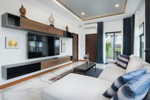 Comfort Villa, Valley View | Living room - The garden pool villa resort at doisaket (Doi Saket)