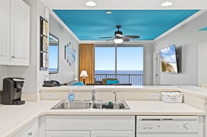 Fridge, microwave, oven, stovetop - Official Majestic Beach Resort - T2 2004 - 3BR 2BA - Sleeps 6 (Panama City Beach)