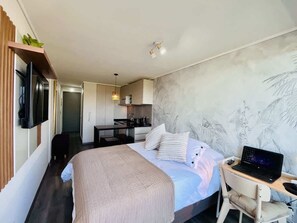 1 habitación, escritorio, tabla de planchar con plancha y wifi 