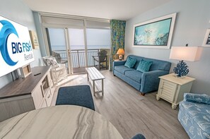 TV - King 1 BR Bay Watch,Nice Direct Ocean Front,Pools! (North Myrtle Beach)