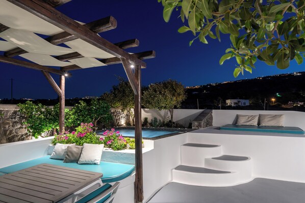 Terrace/patio - East Side Private villa , 2 bedroom & jacuzzi (Fira)