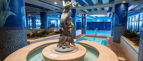 Indoor pool, a heated pool