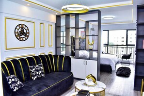 Living area - Chic City Stay: Rooftop Views, Gym & Prime Location (Nairobi)
