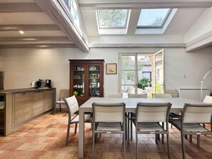 Dining - Charentaise Villa with Pool for 12 in Residential Park (La Palmyre)