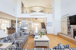 TV, foosball, offices