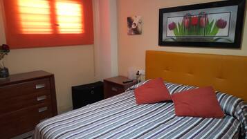 1 bedroom, iron/ironing board, bed sheets