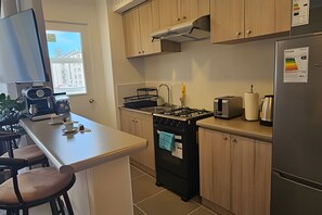 Apartment | Private kitchen | Fridge, microwave, oven, electric kettle - Oceana Suites Volcán Villarrica (Villarrica)