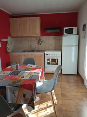 Een magnetron, een oven, een kookplaat