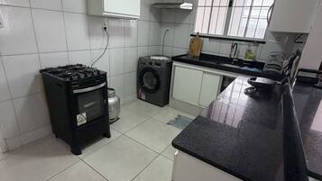 Microwave, stovetop, electric kettle, blender