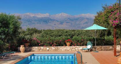 Charming and serene villa with pool, lush garden, sea and mountain view