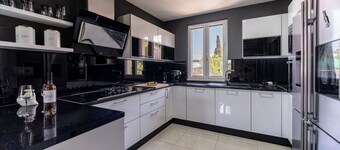 Luxury Villa David with private boat, heated pool, whirlpool and sauna