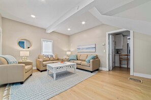 TV - Charming 2BR | Pet-Friendly + Walk to Downtown (Bellaire)