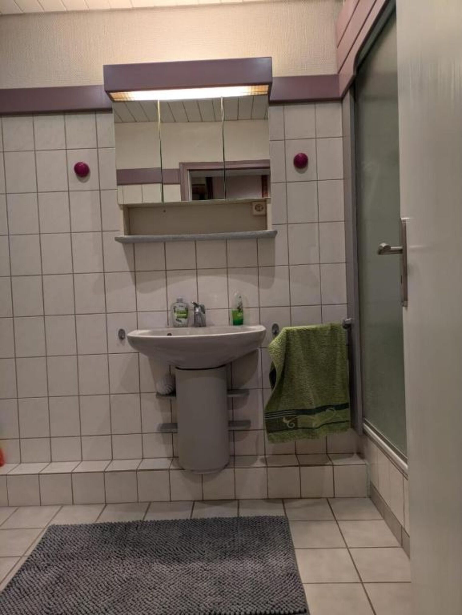Dusche, Handtücher, Toilettenpapier