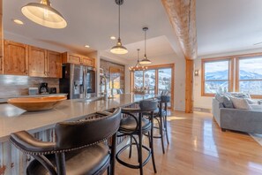 Fridge, microwave, oven, stovetop - NEW TO VRBO! Black Bear 202-Luxury Condo/ Walk to Slopes! Hot Tub Heated Garage. (Crested Butte)