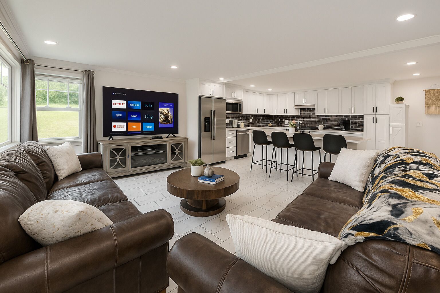 Cheminée, lecteur de DVD