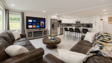 Fireplace, DVD player