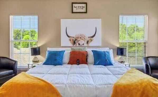 5 bedrooms, iron/ironing board, travel cot, WiFi