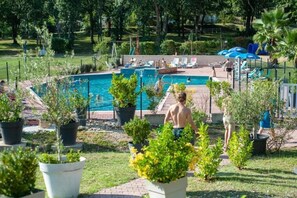 A heated pool