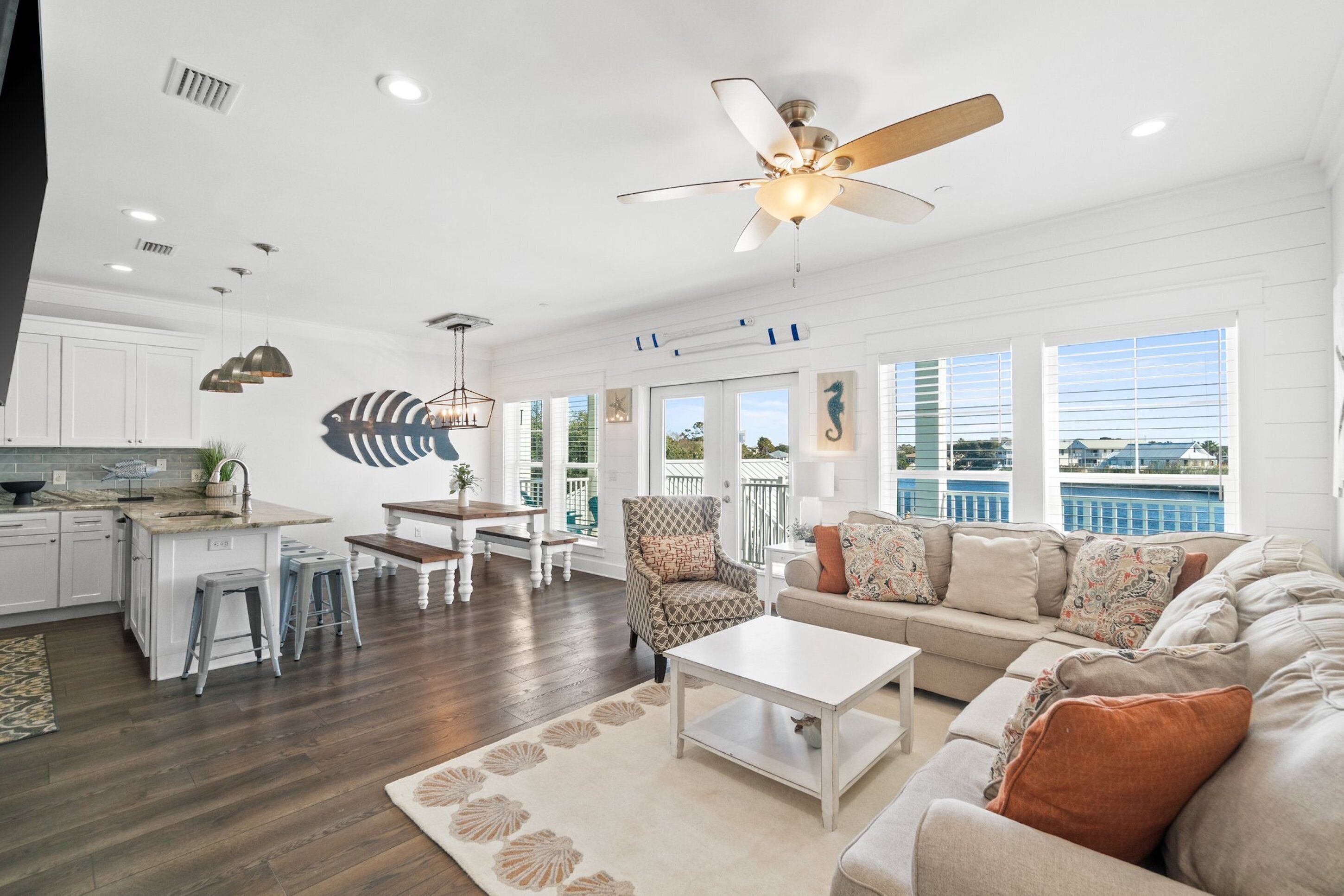 Ferienhaus, 5 Schlafzimmer, eingeschränkter Meerblick | Wohnbereich